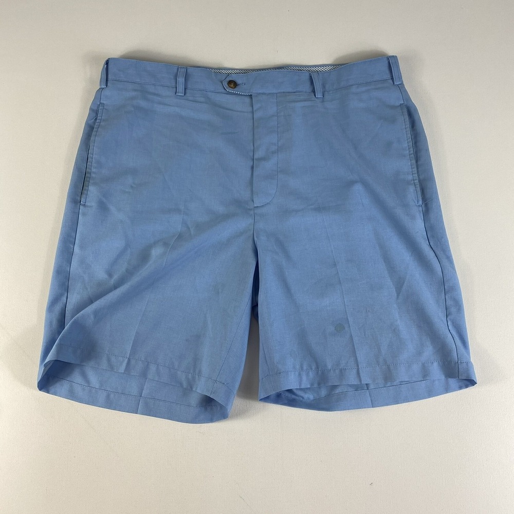 Donald‎ Ross Shorts Mens Size 38 Blue Chino Flat Front Twin Eagles Golf Course